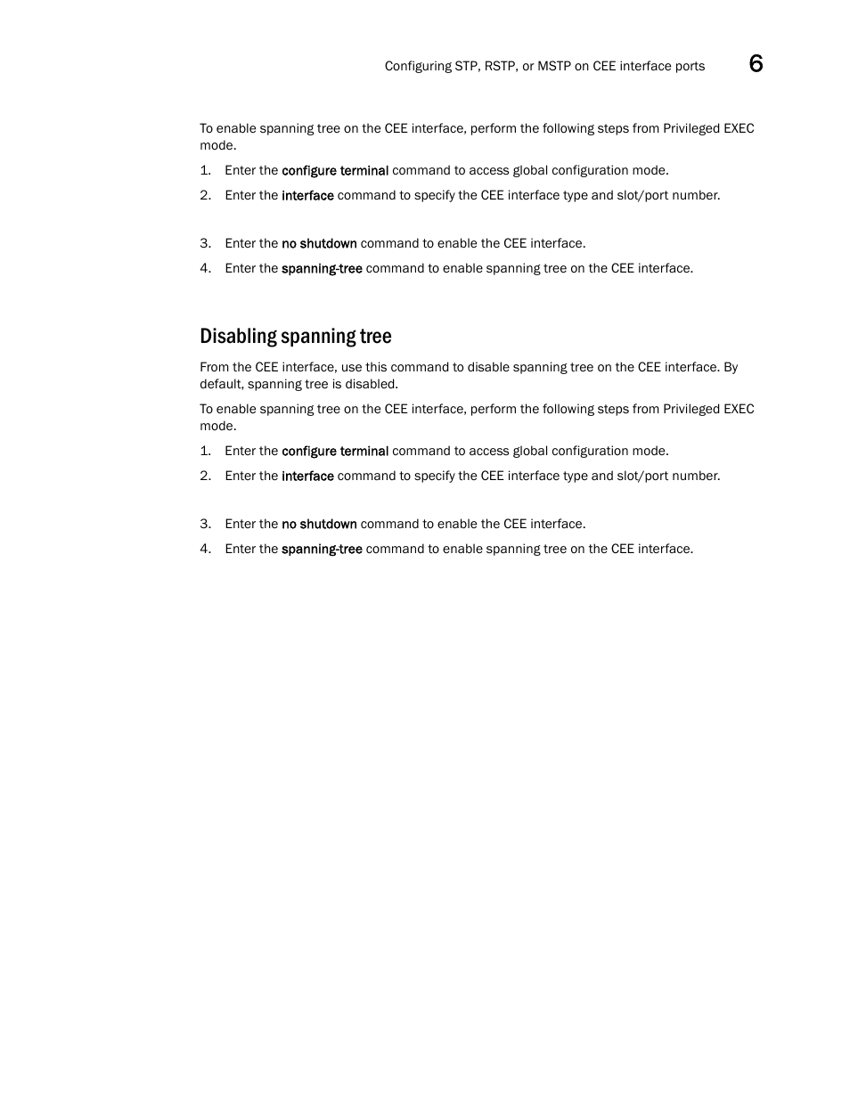 Disabling spanning tree | Dell POWEREDGE M1000E User Manual | Page 81 / 168