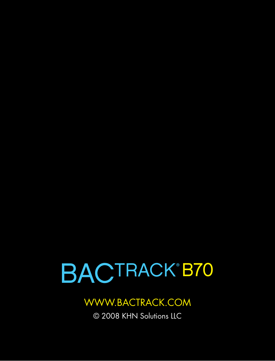 Track | BACtrack b70 User Manual | Page 11 / 11
