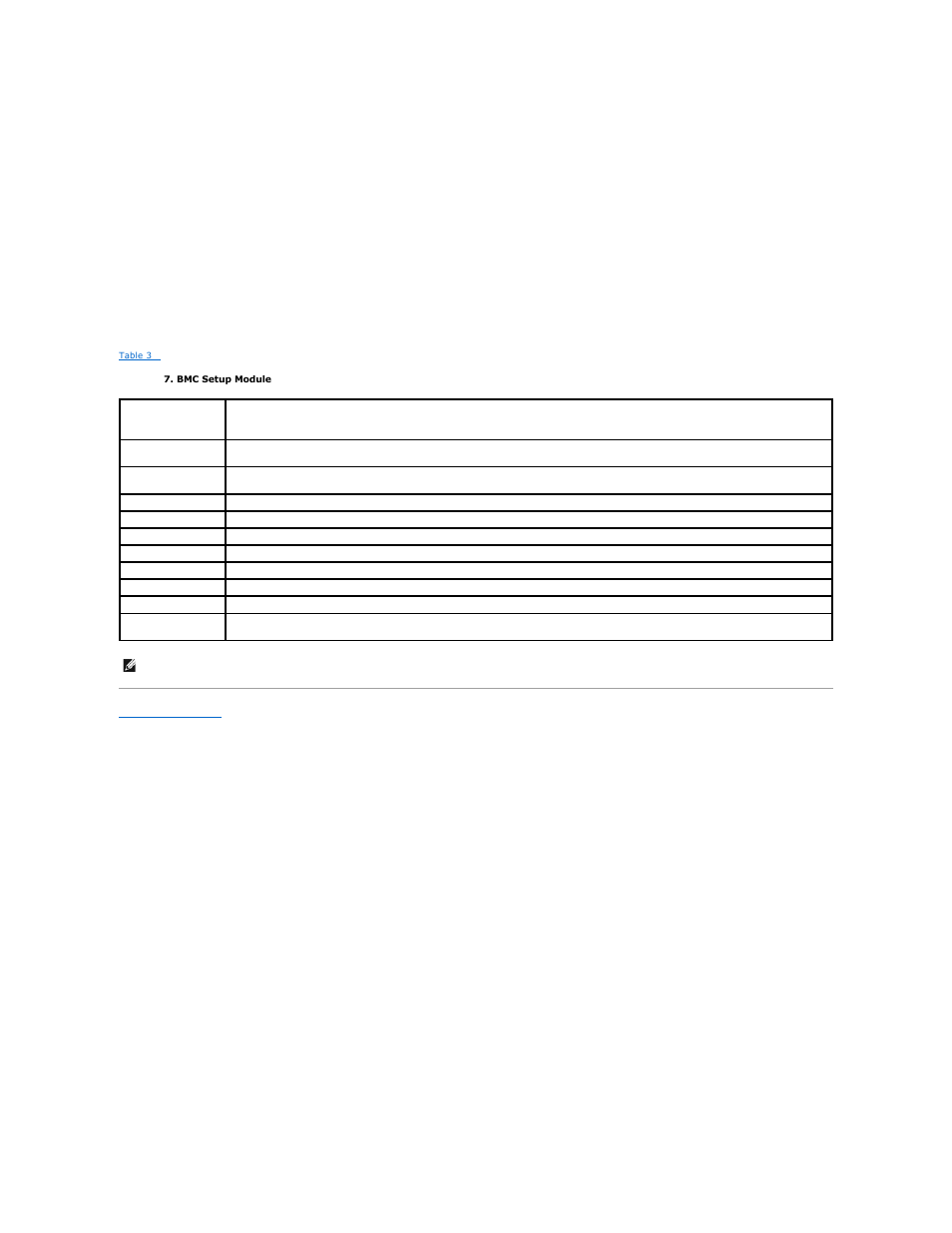 Entering the bmc setup module, Bmc setup module options | Dell PowerEdge 1800 User Manual | Page 24 / 29