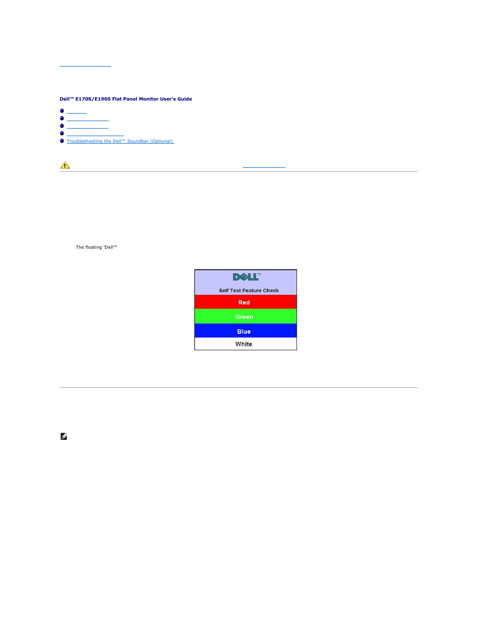 Solving problems, Self-test, Built-in diagnostics | Dell E190S Monitor User Manual | Page 26 / 29