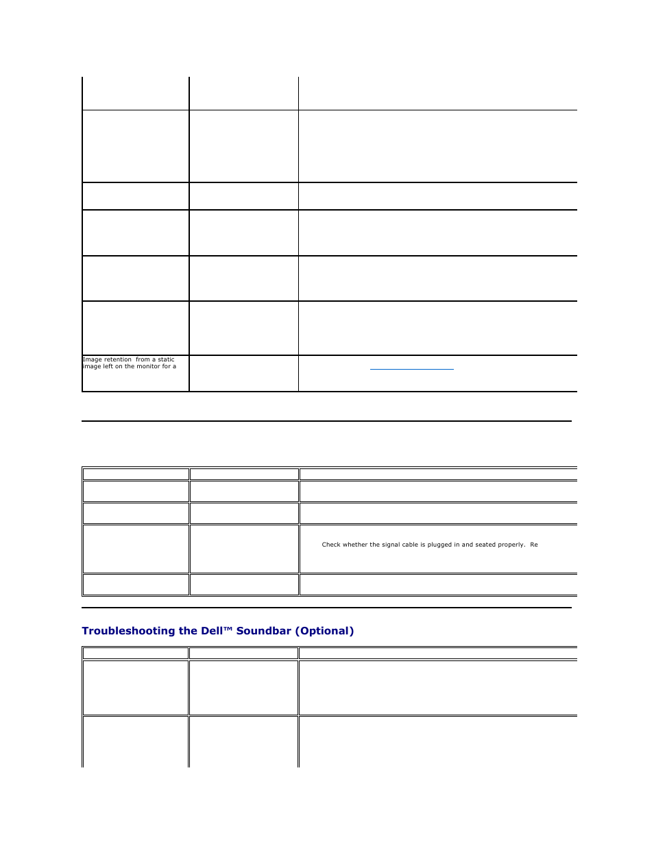 Product-specific problems, Troubleshooting the dell™ soundbar (optional) | Dell E190S Monitor User Manual | Page 28 / 29