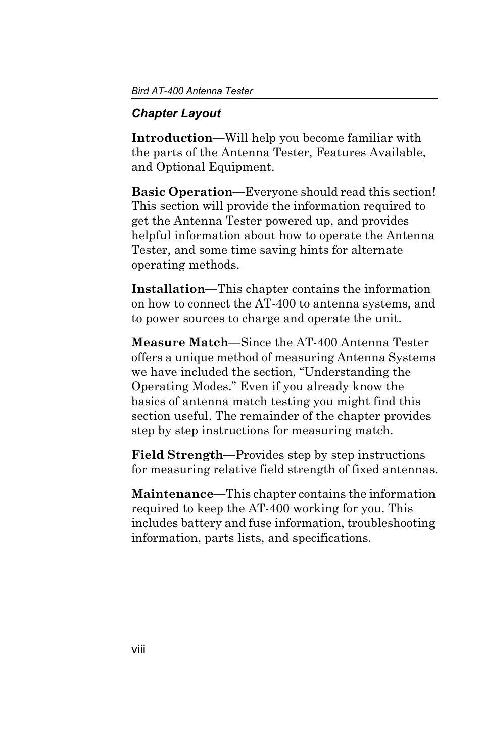 Bird Technologies AT-400 User Manual | Page 10 / 57