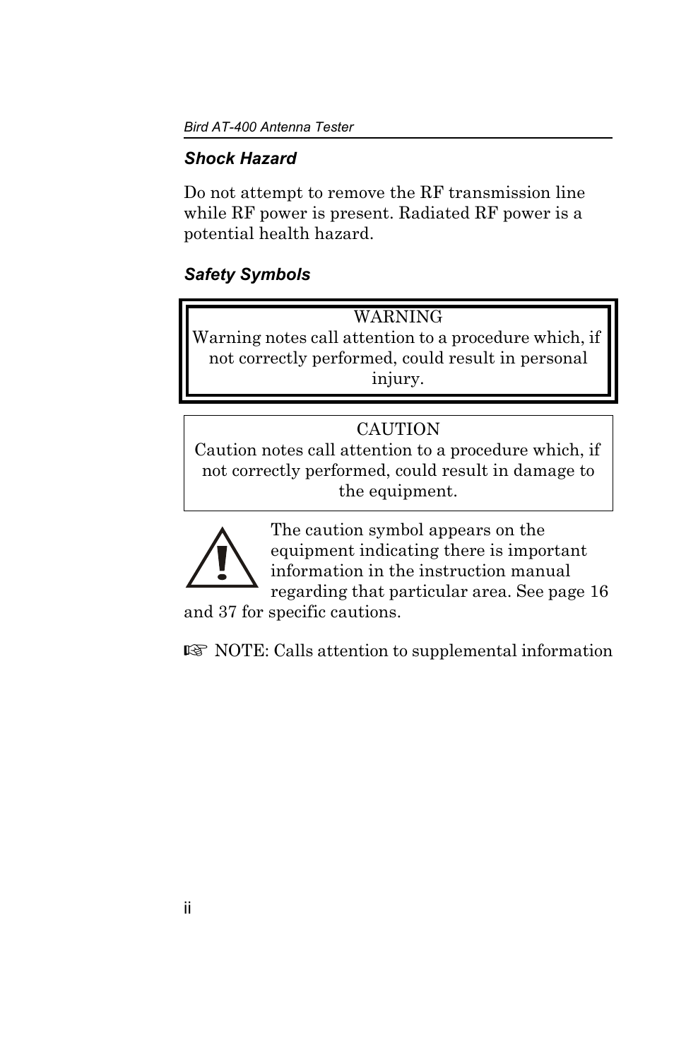 Bird Technologies AT-400 User Manual | Page 4 / 57