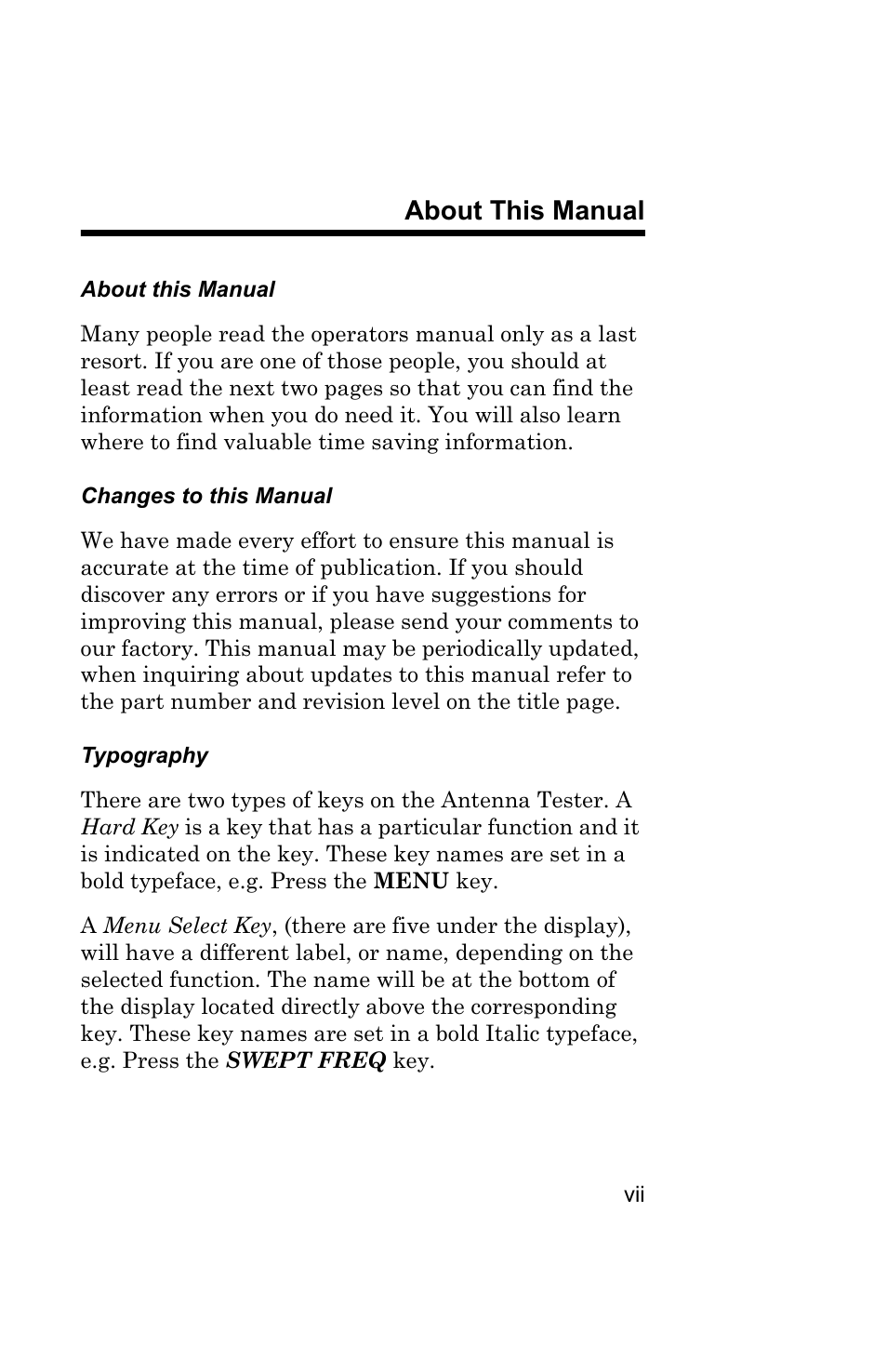 About this manual | Bird Technologies AT-400 User Manual | Page 9 / 57