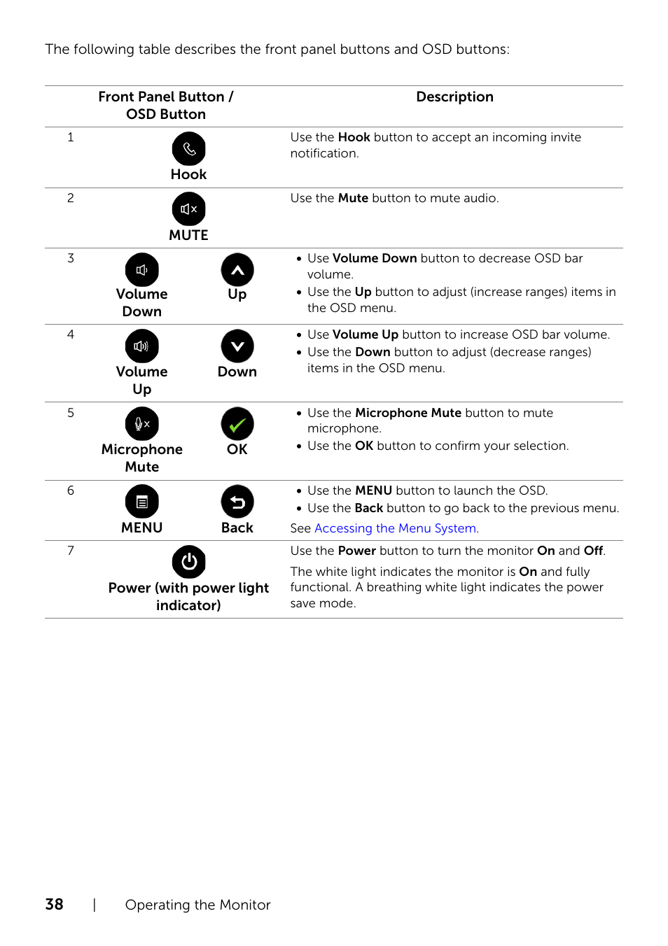 Dell UZ2215H Monitor User Manual | Page 38 / 69
