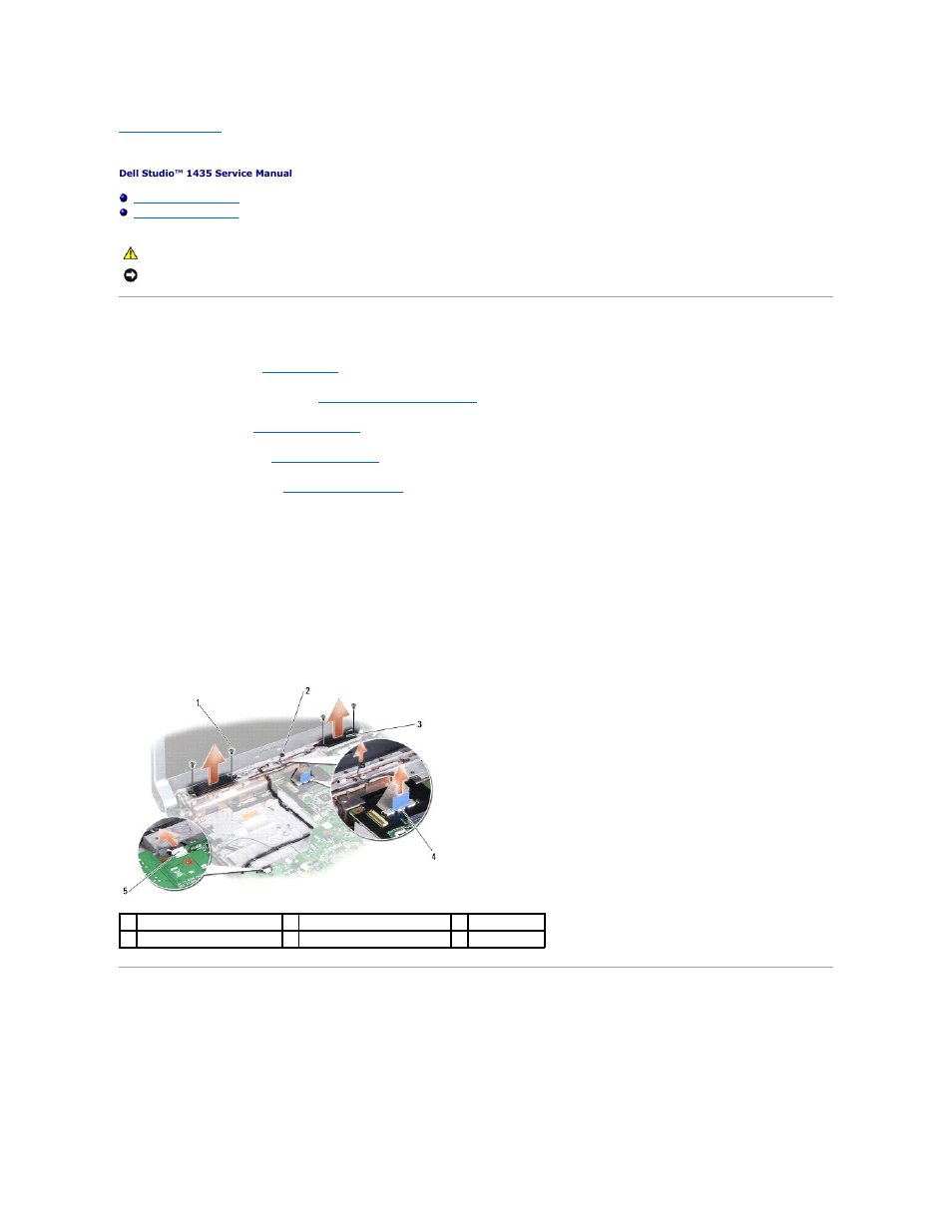 Speakers, Removing the speakers, Replacing the speakers | Dell Studio 1435 (Late 2008) User Manual | Page 36 / 41