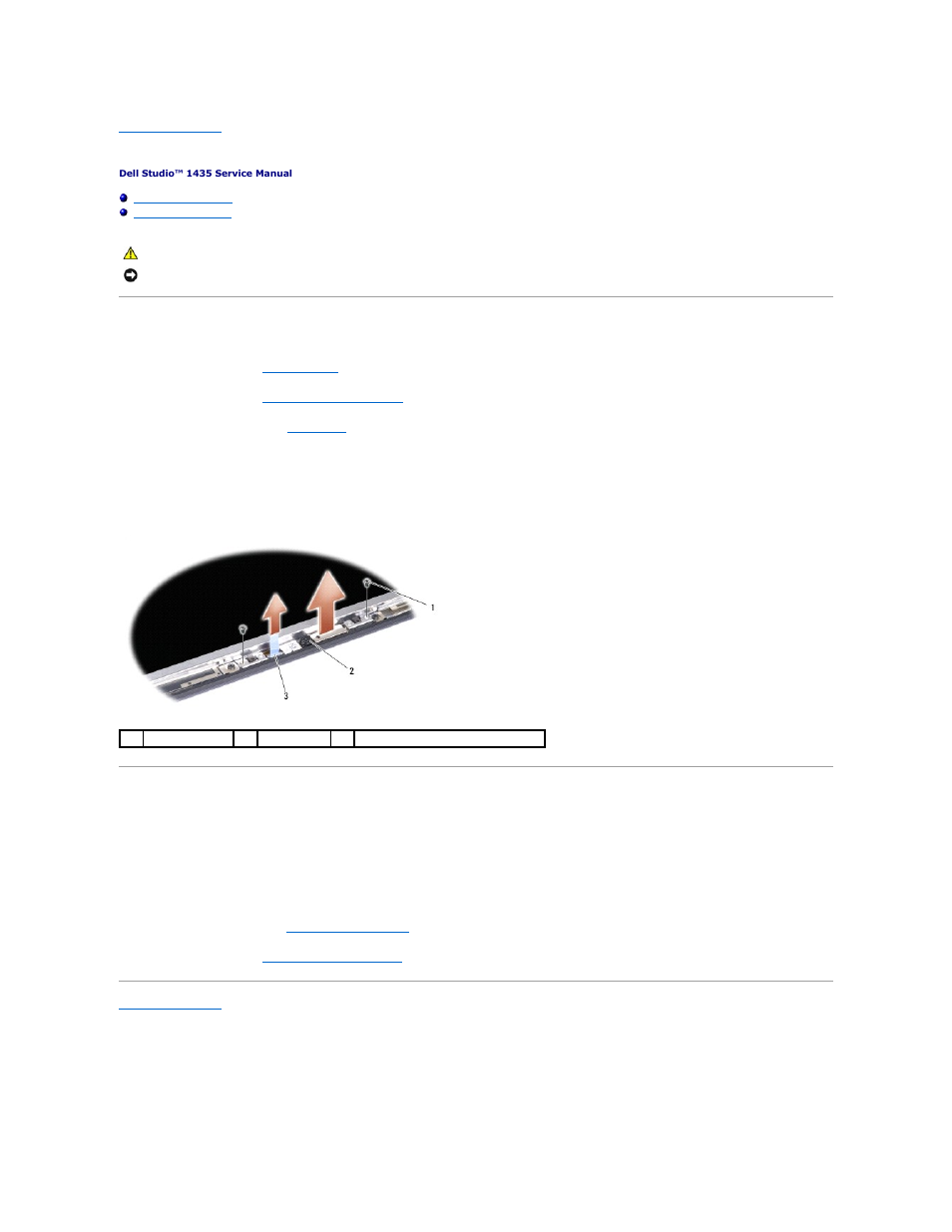 Camera (optional), Removing the camera, Replacing the camera | Dell Studio 1435 (Late 2008) User Manual | Page 7 / 41