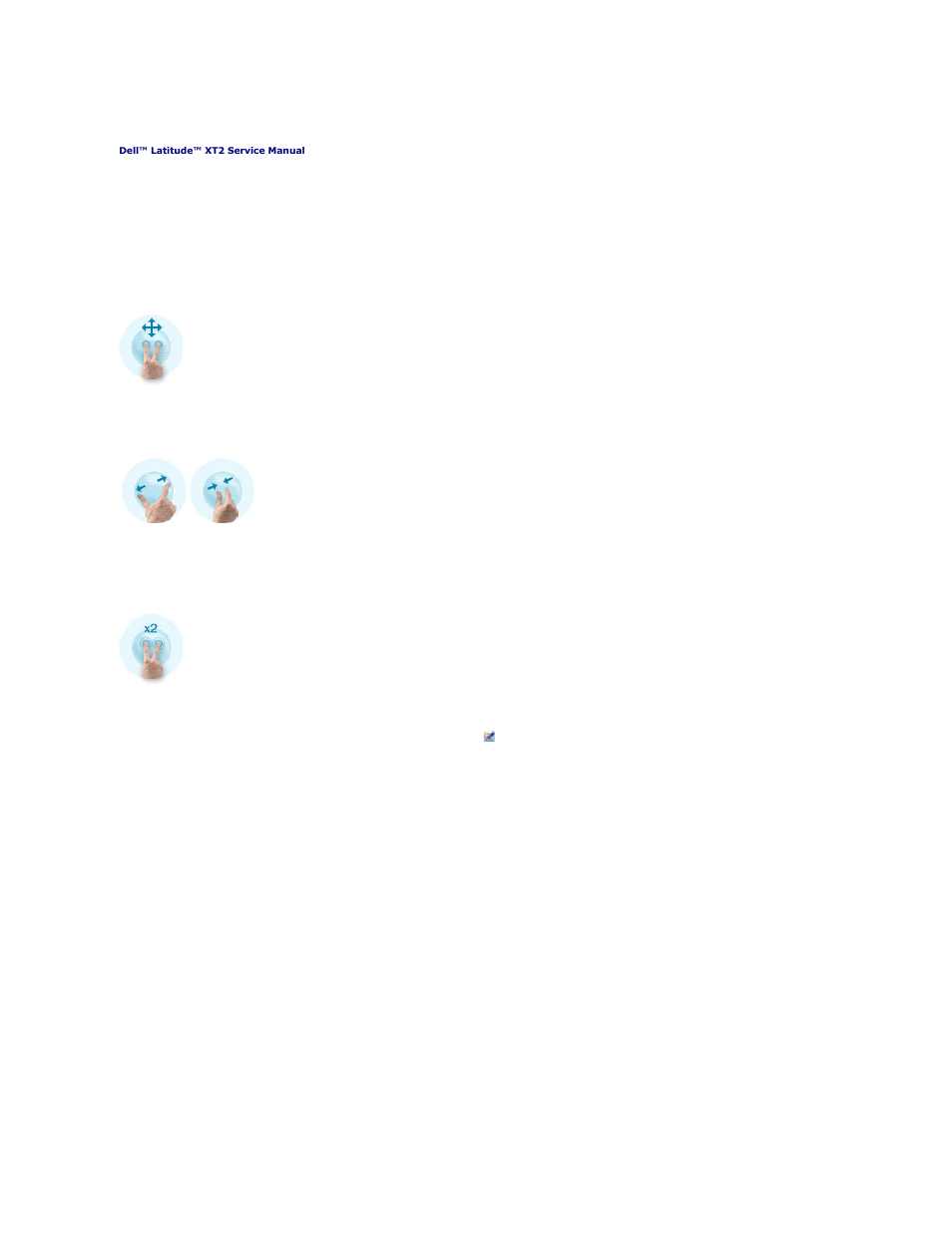 Multi-touch gestures feature | Dell Latitude XT2 (Early 2009) User Manual | Page 10 / 85
