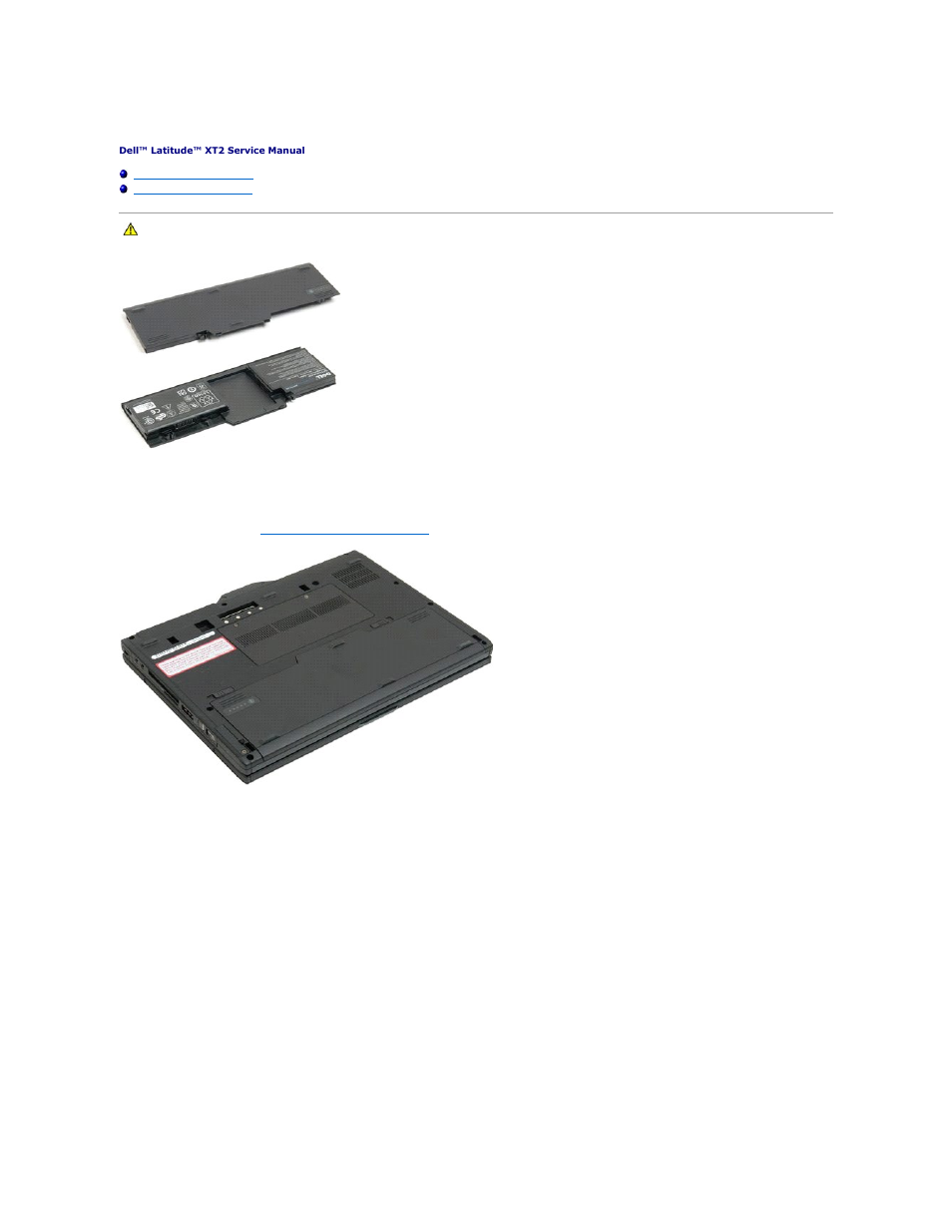 Main battery, Removing the main battery | Dell Latitude XT2 (Early 2009) User Manual | Page 29 / 85