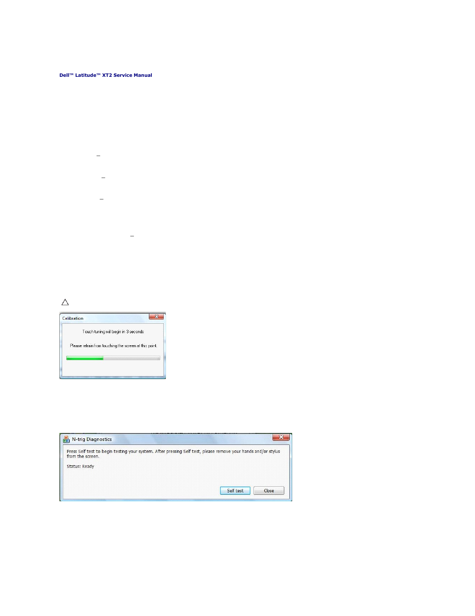 Digitizer options tab, Input mode, Touch tuning | Diagnostics | Dell Latitude XT2 (Early 2009) User Manual | Page 5 / 85