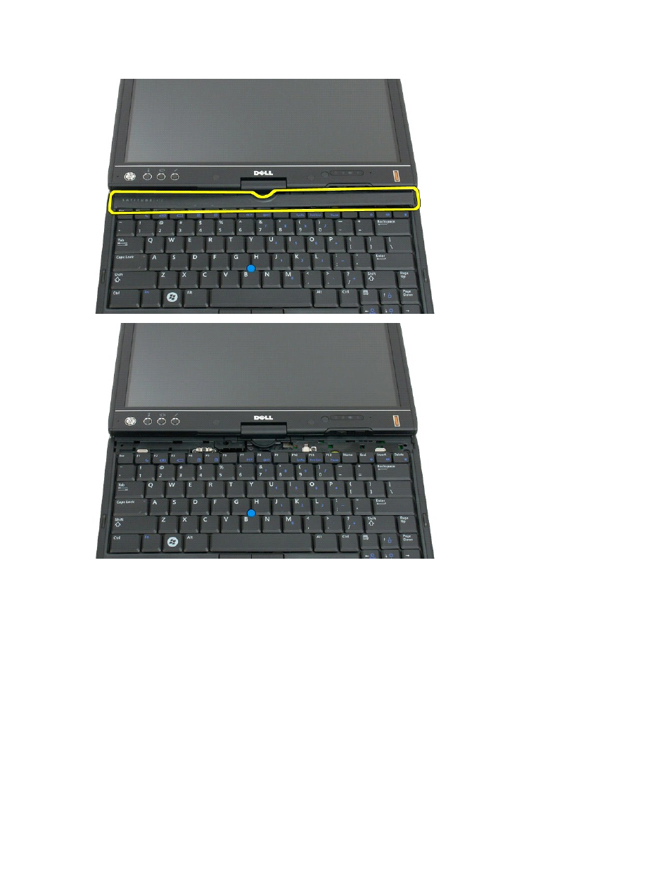 Replacing the hinge cover | Dell Latitude XT2 (Early 2009) User Manual | Page 64 / 85