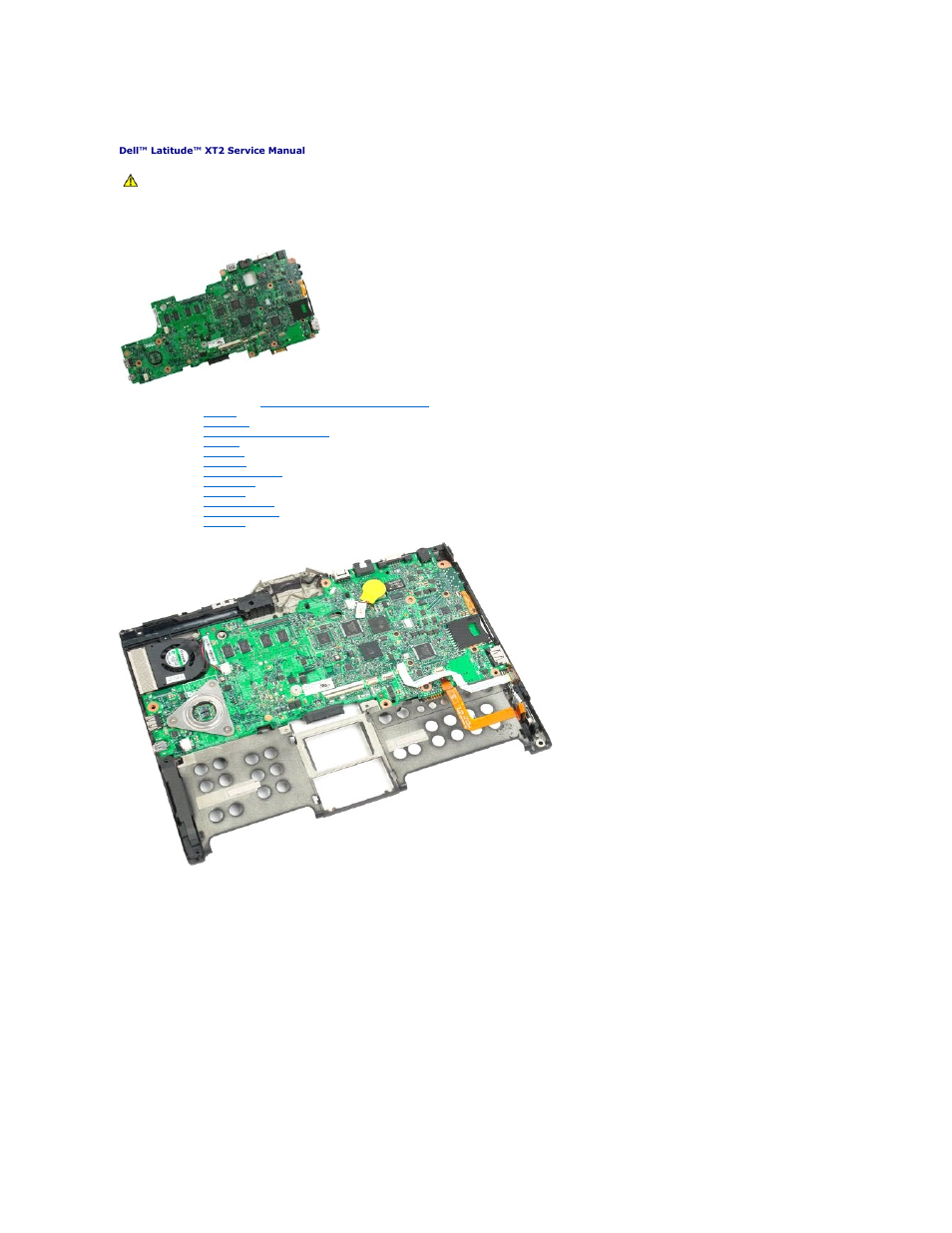 System board, Removing the system board | Dell Latitude XT2 (Early 2009) User Manual | Page 73 / 85