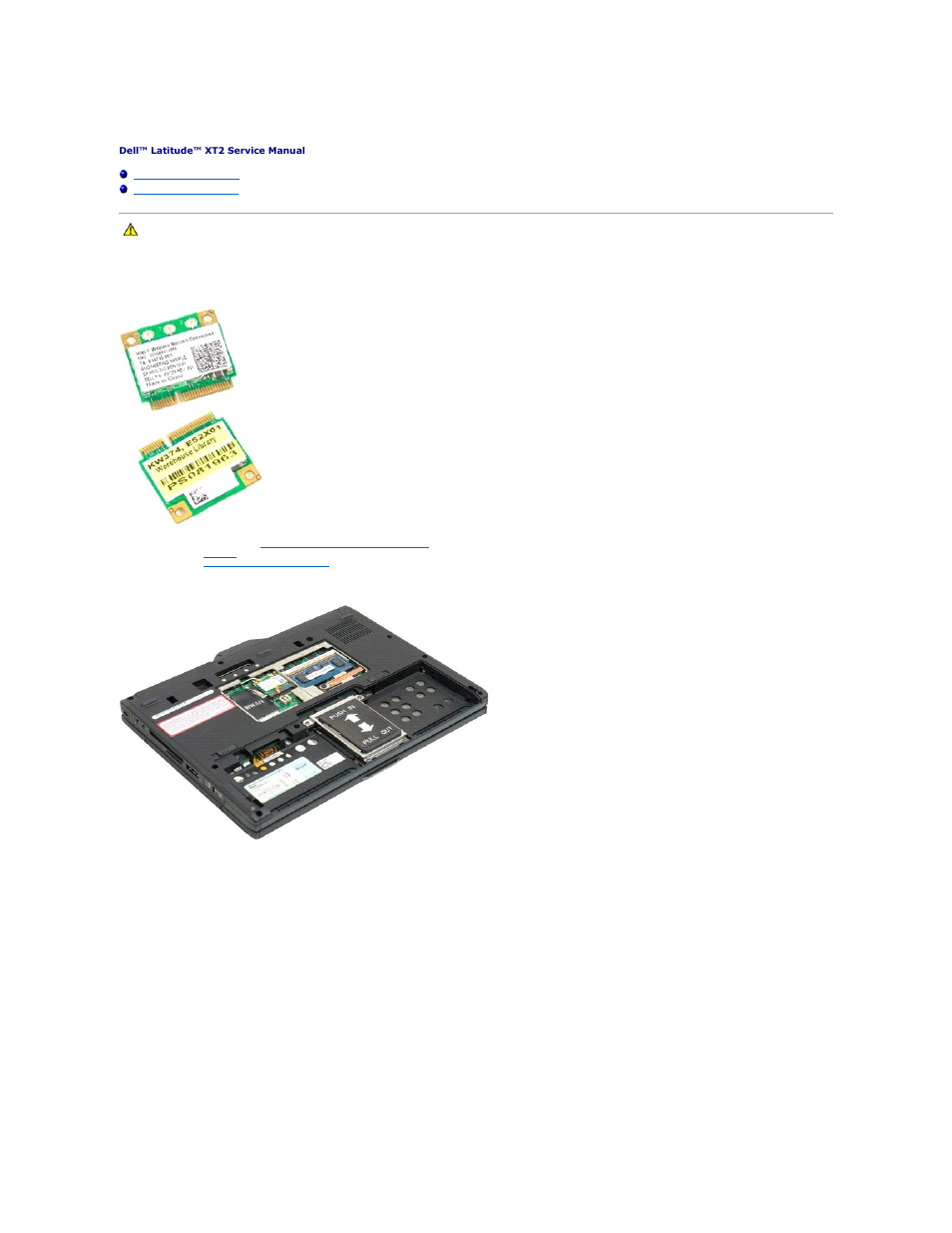 Mini-card, Removing the mini-card | Dell Latitude XT2 (Early 2009) User Manual | Page 79 / 85