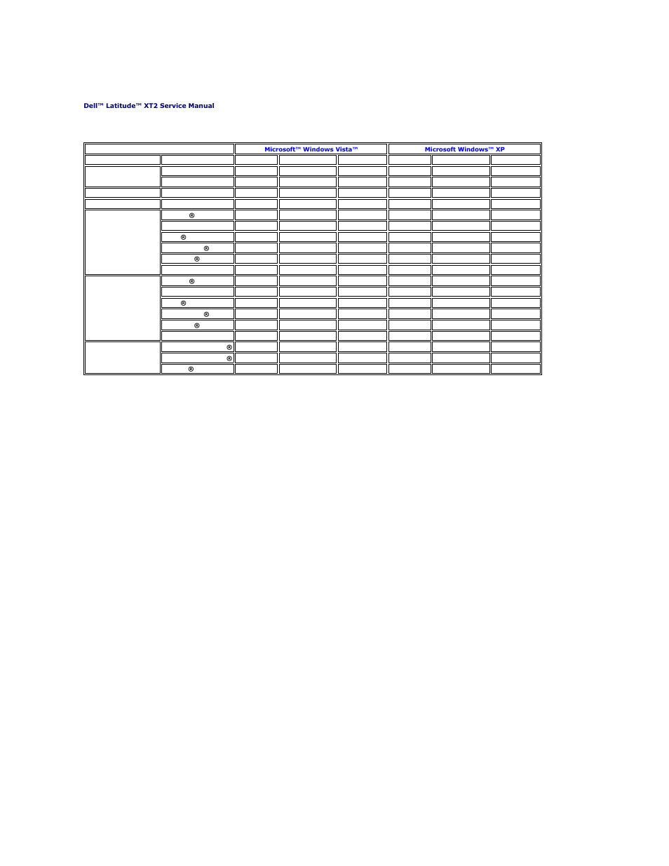 Application matrix | Dell Latitude XT2 (Early 2009) User Manual | Page 9 / 85
