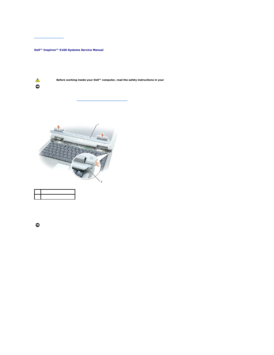 Keyboard, Removing the keyboard | Dell Inspiron 5160 User Manual | Page 17 / 42