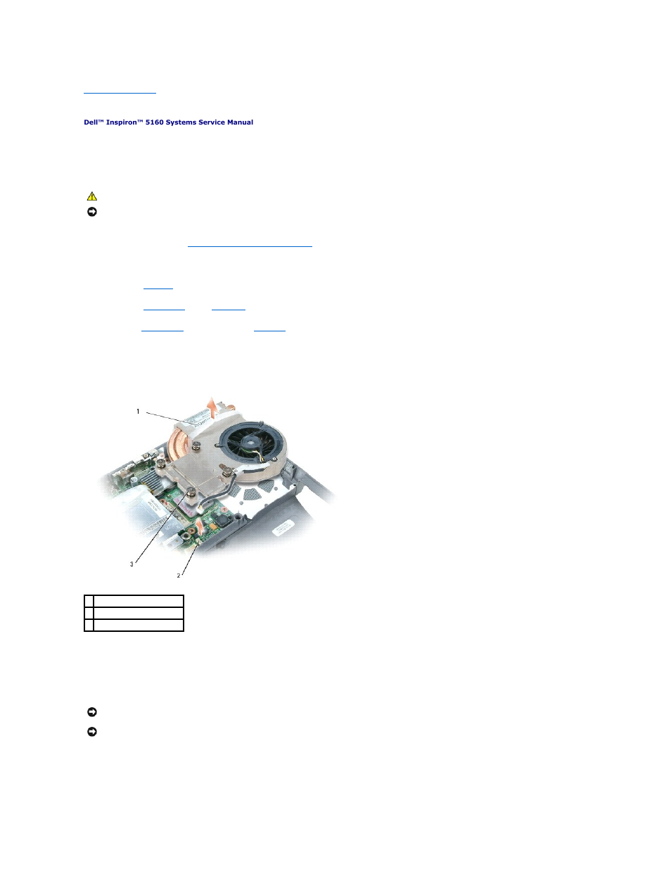 Microprocessor thermal-cooling assembly | Dell Inspiron 5160 User Manual | Page 34 / 42