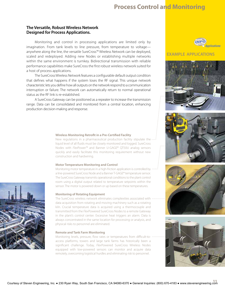 Process control and monitoring | Banner American Products Wireless Network User Manual | Page 11 / 32