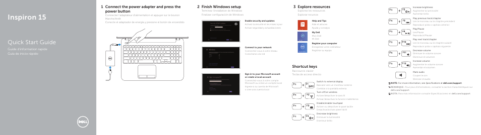 Dell Inspiron 15 (3531, Mid 2014) User Manual | 2 pages