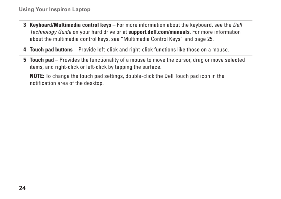 Dell Inspiron 13 (1370, Late 2009) User Manual | Page 26 / 78