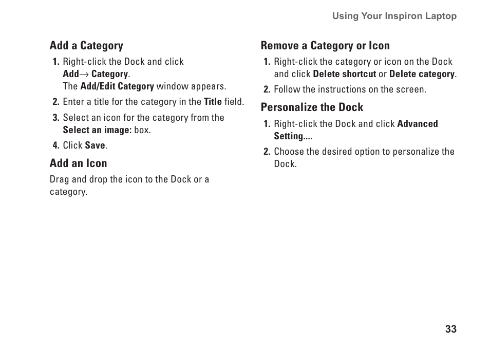 Dell Inspiron 13 (1370, Late 2009) User Manual | Page 35 / 78