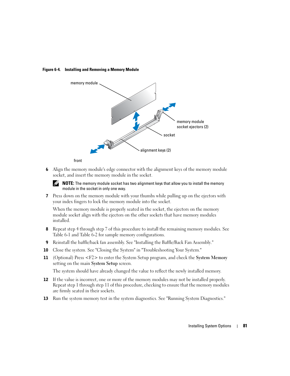 Down and out, as shown in figure 6-4, to | Dell PowerEdge 1800 User Manual | Page 81 / 160