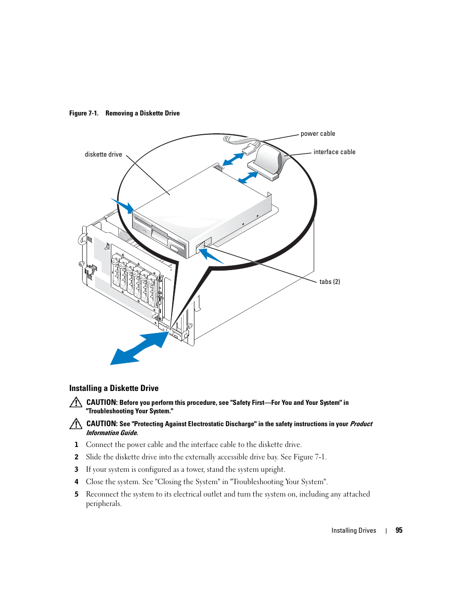 Installing a diskette drive | Dell PowerEdge 1800 User Manual | Page 95 / 160