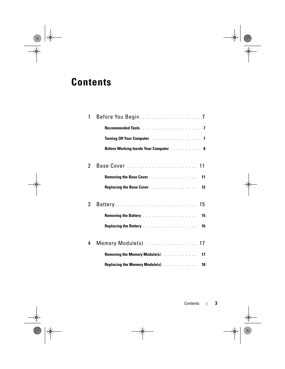 Dell XPS 14Z (L412Z, Late 2011) User Manual | Page 3 / 74