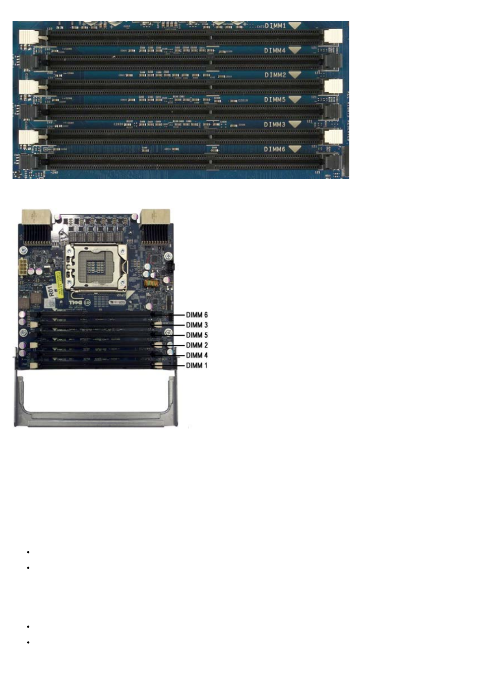 Memory population rules, Single cpu configurations (6 dimm slots on mb) | Dell Precision T7500 (Early 2009) User Manual | Page 18 / 108