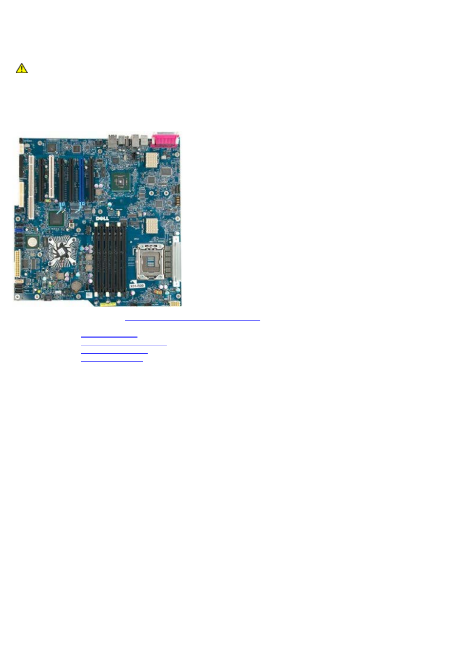 System board, Removing the system board | Dell Precision T7500 (Early 2009) User Manual | Page 99 / 108