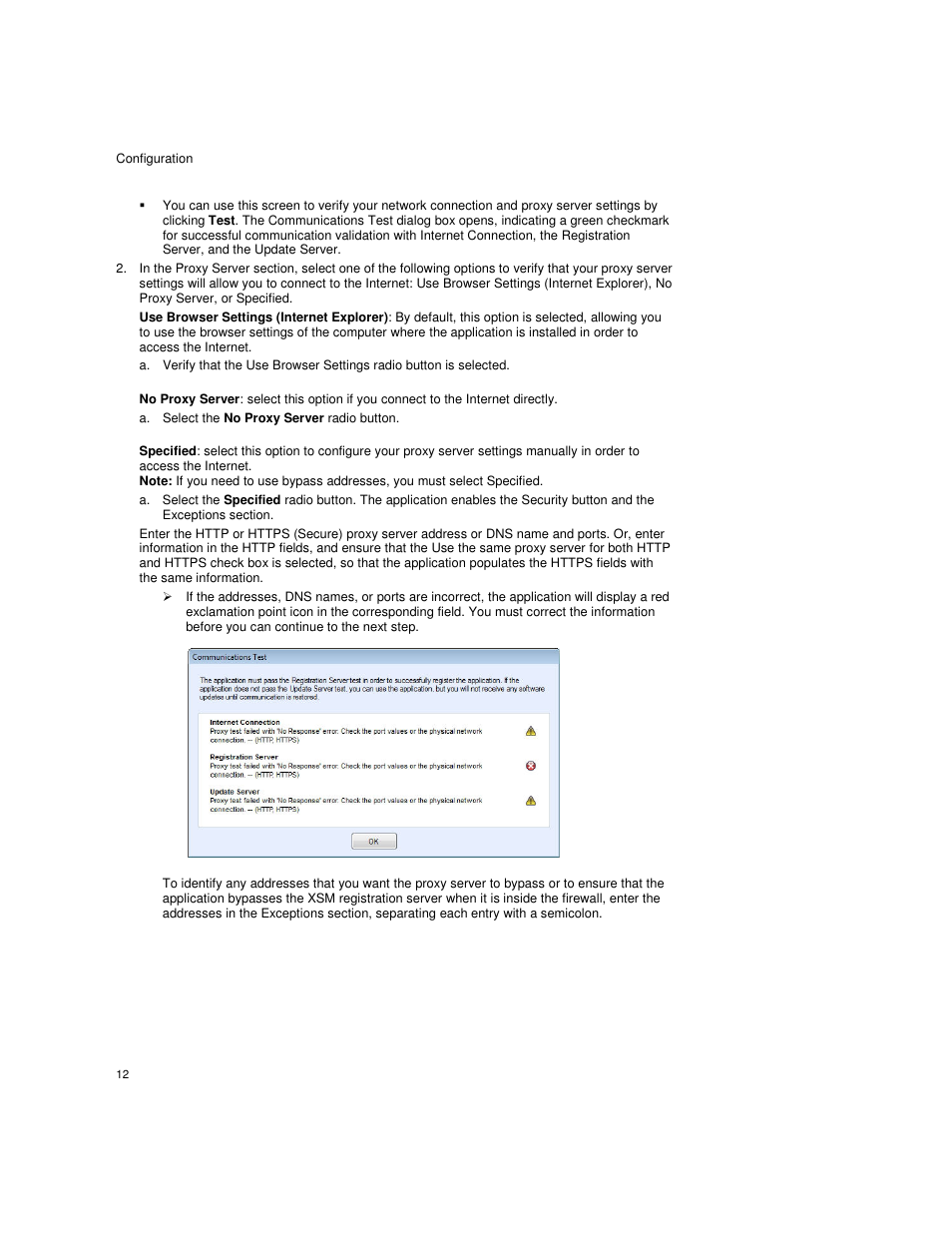 A. select the no proxy server radio button | Dell Print Page Services User Manual | Page 16 / 92