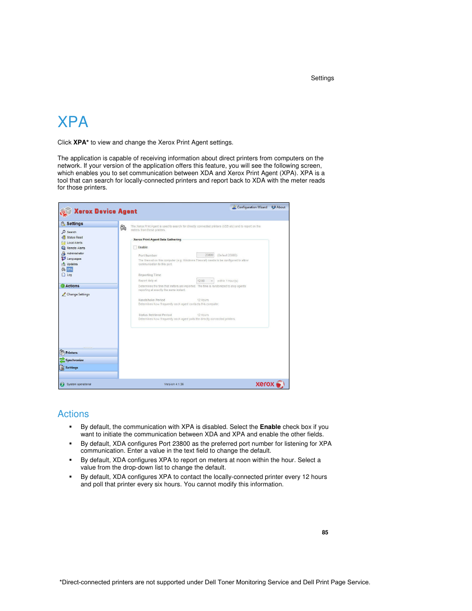 Actions | Dell Print Page Services User Manual | Page 89 / 92