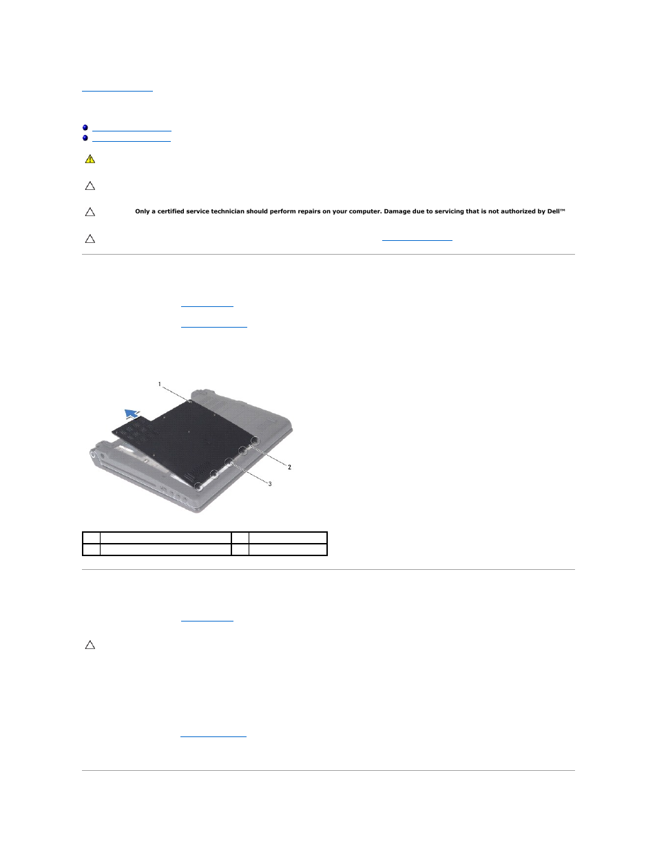 Base cover, Removing the base cover, Replacing the base cover | Dell Studio 1458 (Early 2010) User Manual | Page 14 / 47