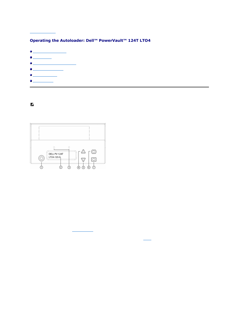 Operator's panel functionality | Dell PowerVault 124T User Manual | Page 23 / 57