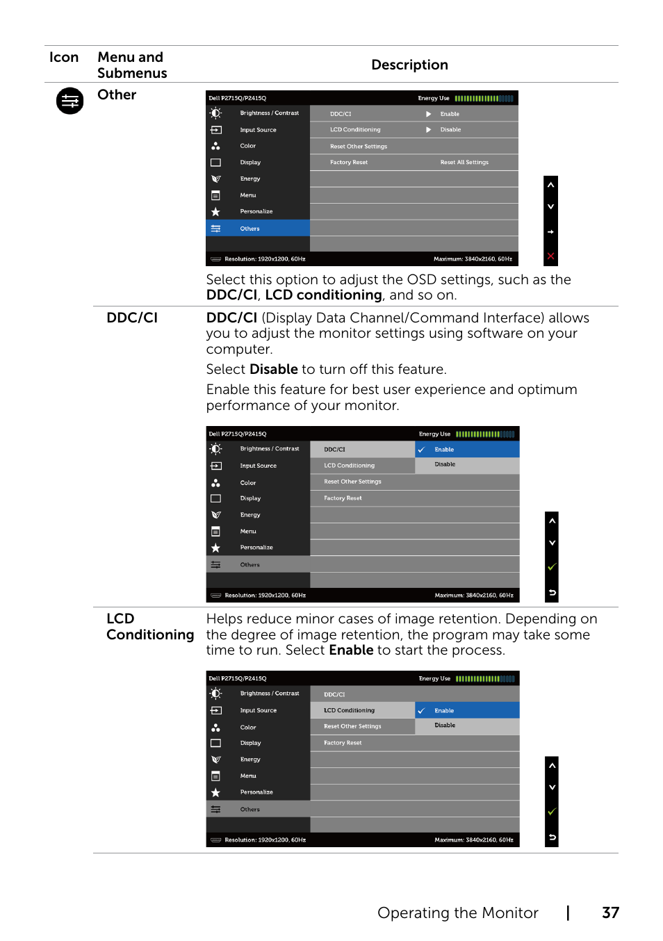 Dell P2415Q Monitor User Manual | Page 37 / 51