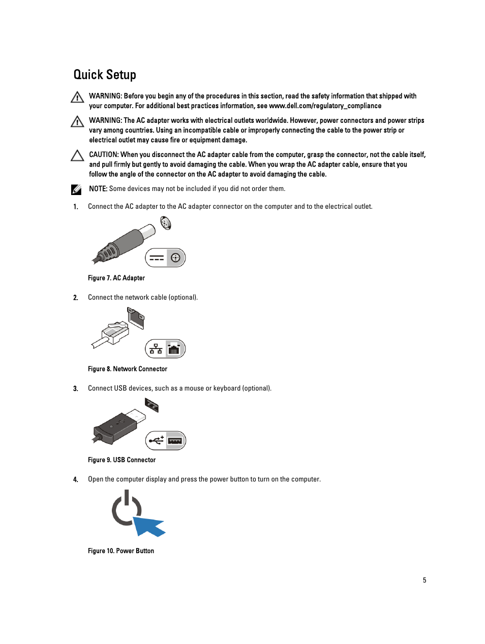 Quick setup | Dell Latitude E7440 (Mid 2013) User Manual | Page 5 / 7