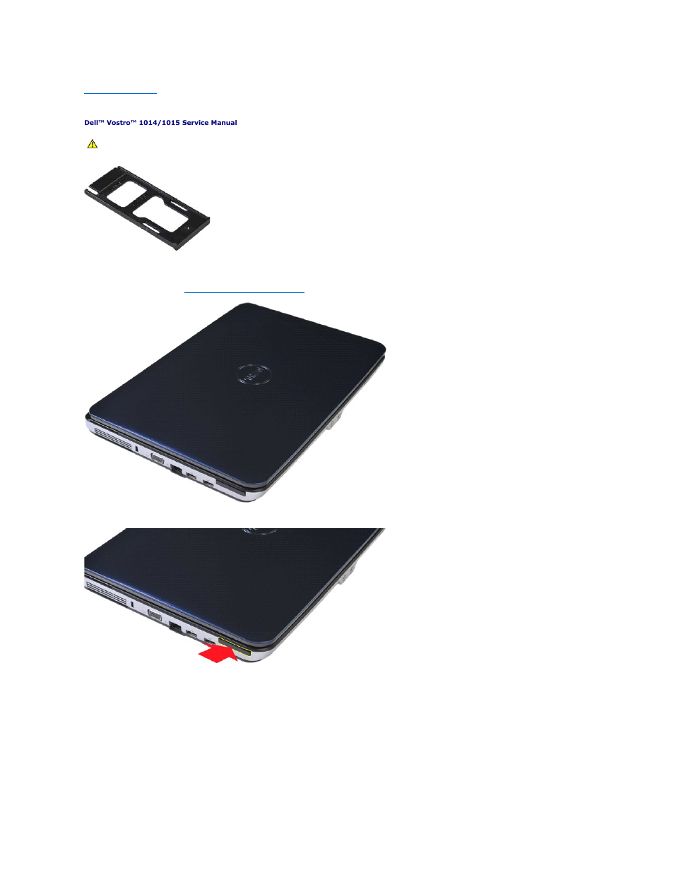 Expresscard, Removing the expresscard | Dell Vostro 1015 (Mid 2009) User Manual | Page 17 / 76