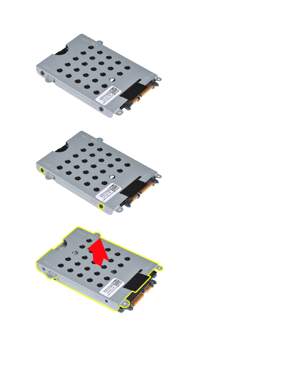 Replacing the hard drive bracket | Dell Vostro 1015 (Mid 2009) User Manual | Page 21 / 76