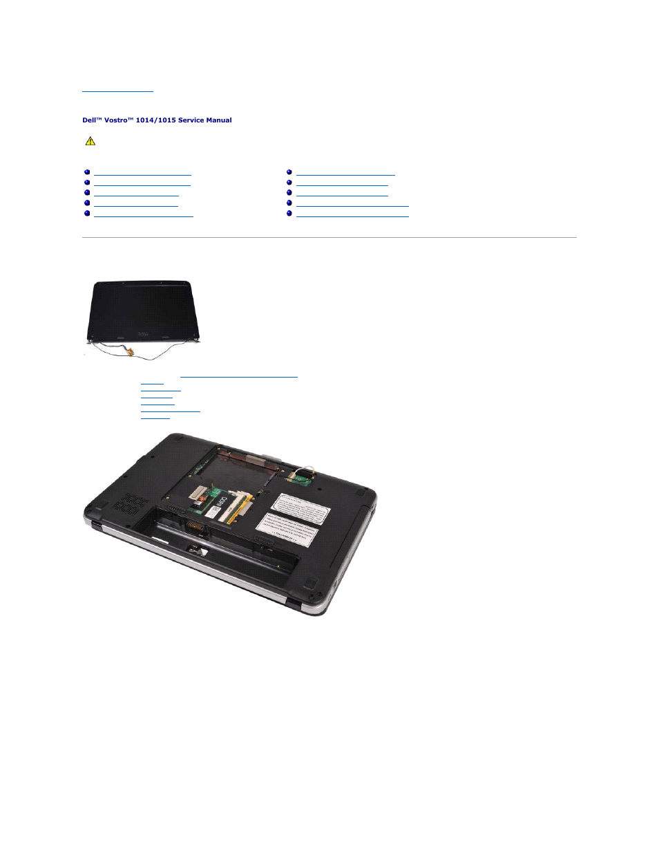 Display, Removing the display assembly | Dell Vostro 1015 (Mid 2009) User Manual | Page 30 / 76