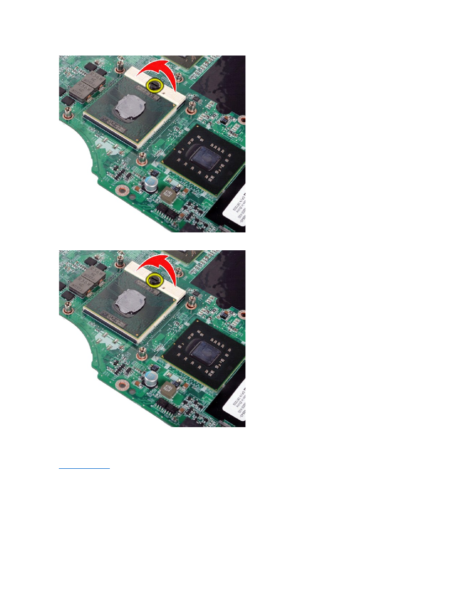 Replacing the processor module | Dell Vostro 1015 (Mid 2009) User Manual | Page 59 / 76