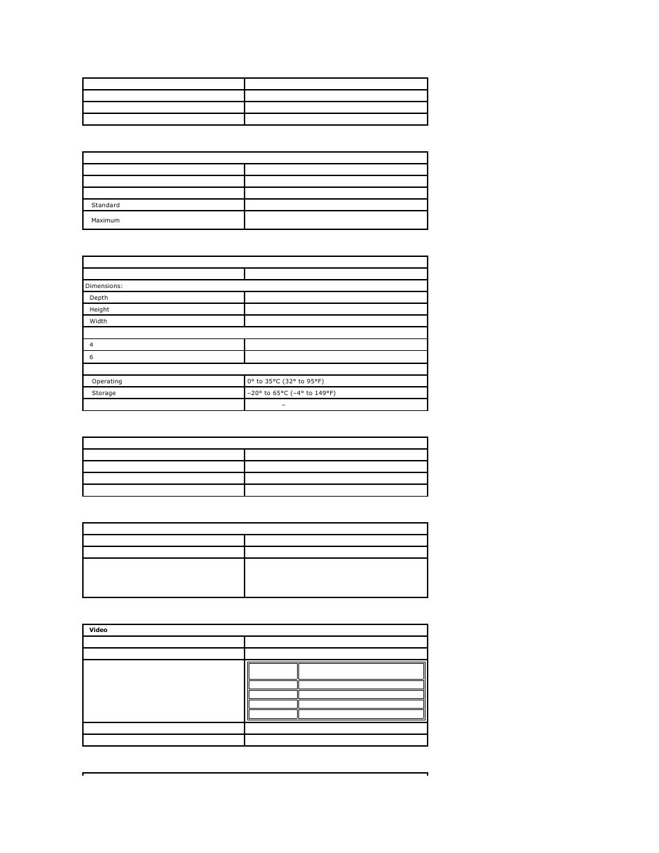 Battery, In-1 memory card reader, Keyboard | Ports and connectors, Video | Dell Vostro 1015 (Mid 2009) User Manual | Page 72 / 76