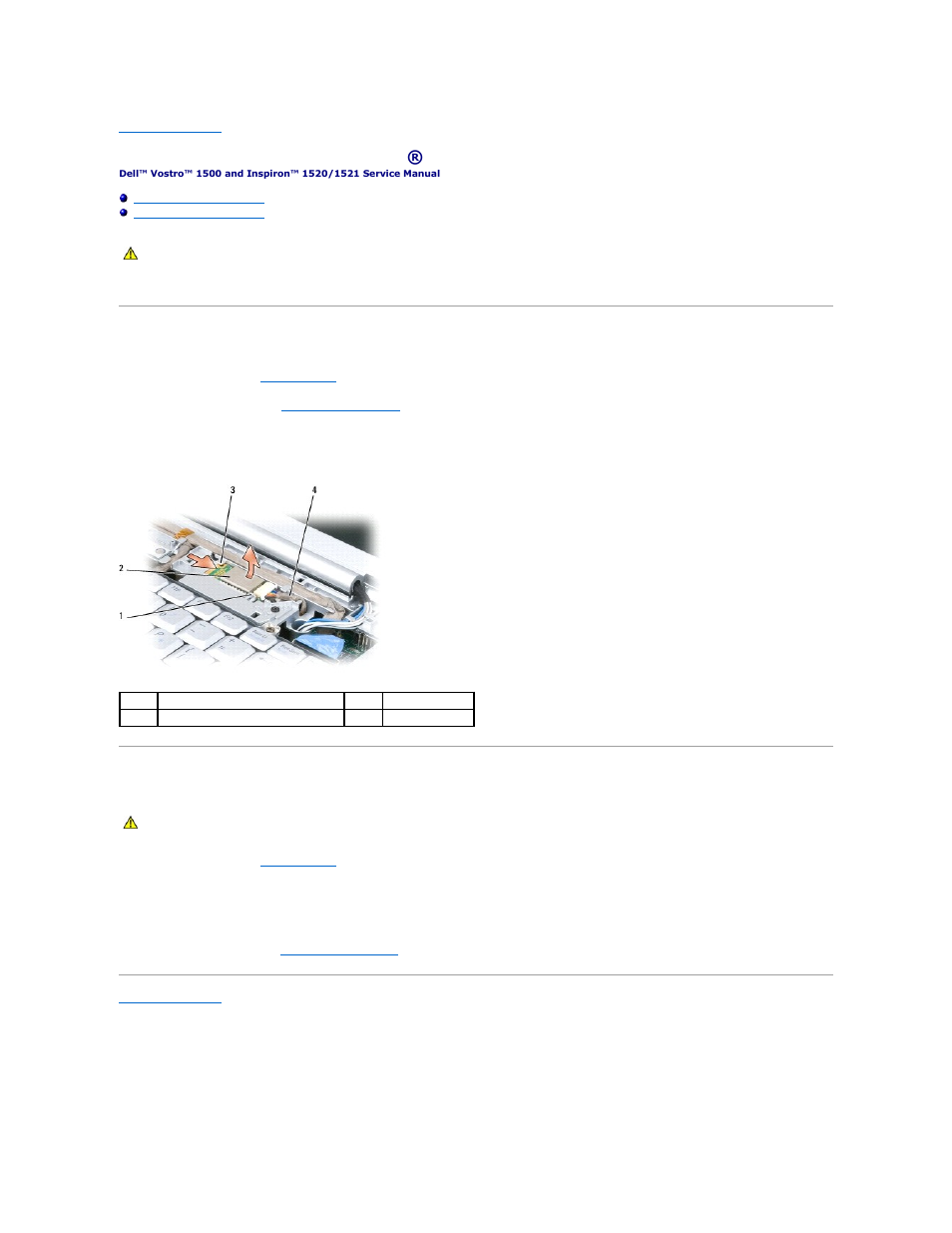 Internal card with bluetooth® wireless technology, Removing the bluetooth card, Replacing the bluetooth card | Dell Inspiron 1520 (Mid 2007) User Manual | Page 14 / 66