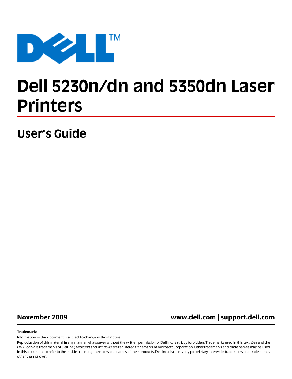 Dell 5350dn Mono Laser Printer User Manual | 193 pages