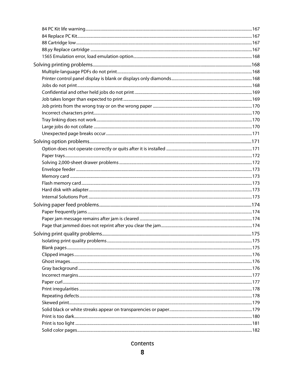 Dell 5350dn Mono Laser Printer User Manual | Page 8 / 193