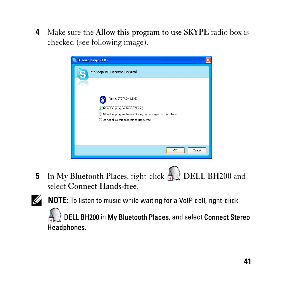 Dell BH200 Bluetooth 2.0 EDR Stereo Headset User Manual | Page 41 / 93