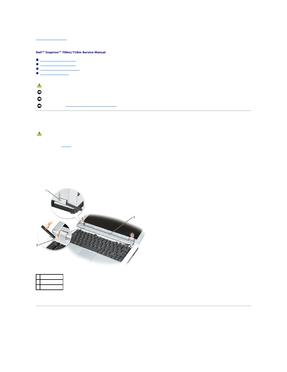 Hinge cover and display module, Removing the hinge cover, Replacing the hinge cover | Dell Inspiron 710M User Manual | Page 11 / 44