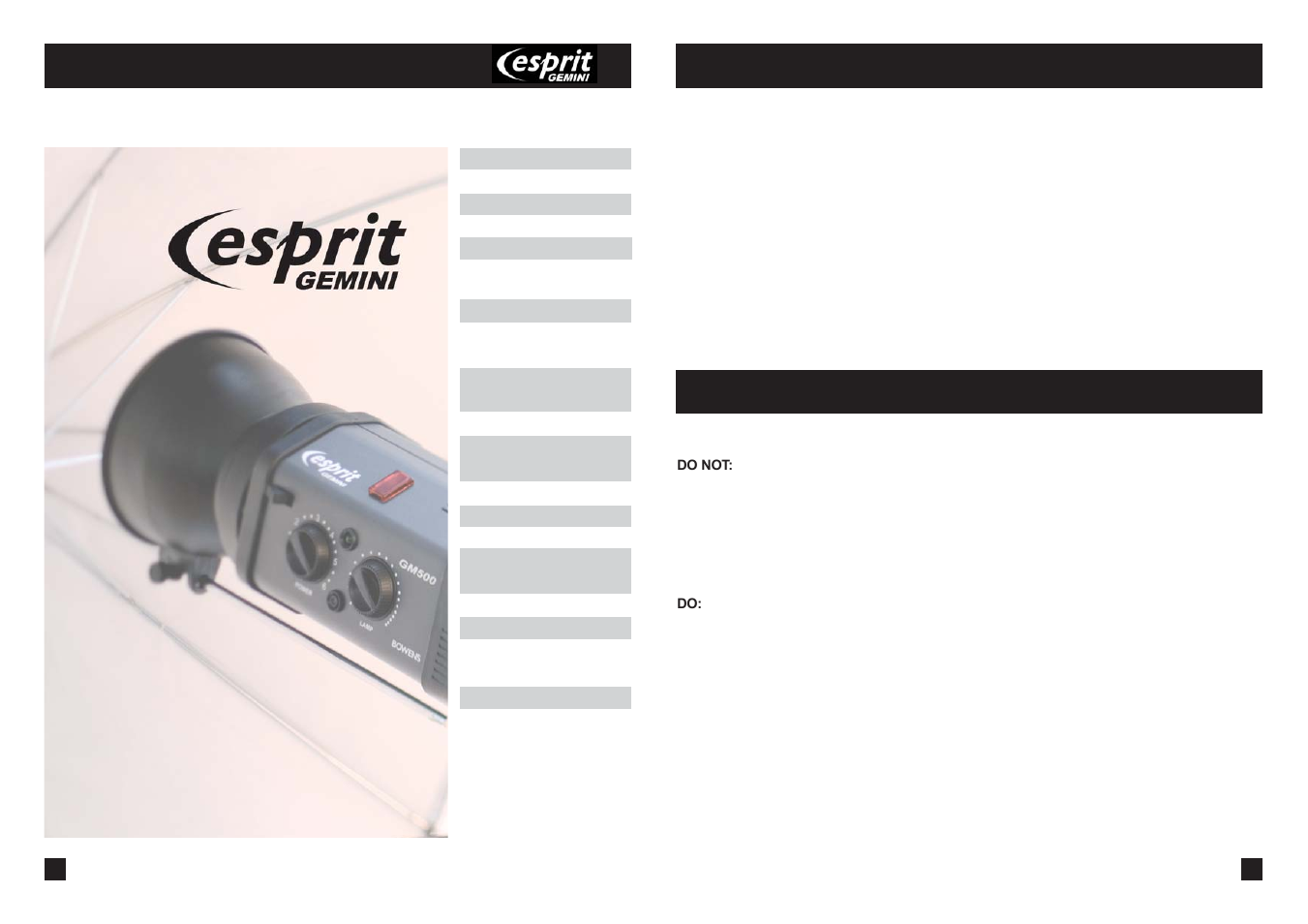 Bowens Esprit Gemini Bwl-0353 User Manual | Page 3 / 6