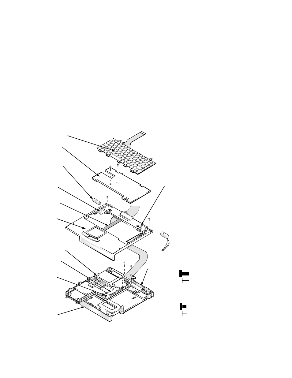 Emi changes, Keyboard, Top assembly | Mi changes, Top assembly removal | Dell Inspiron 3200 User Manual | Page 9 / 11