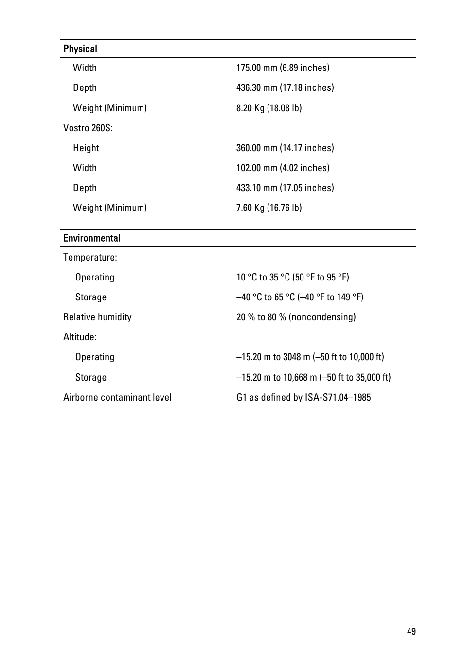 Dell Vostro 260s (Mid 2011) User Manual | Page 49 / 68