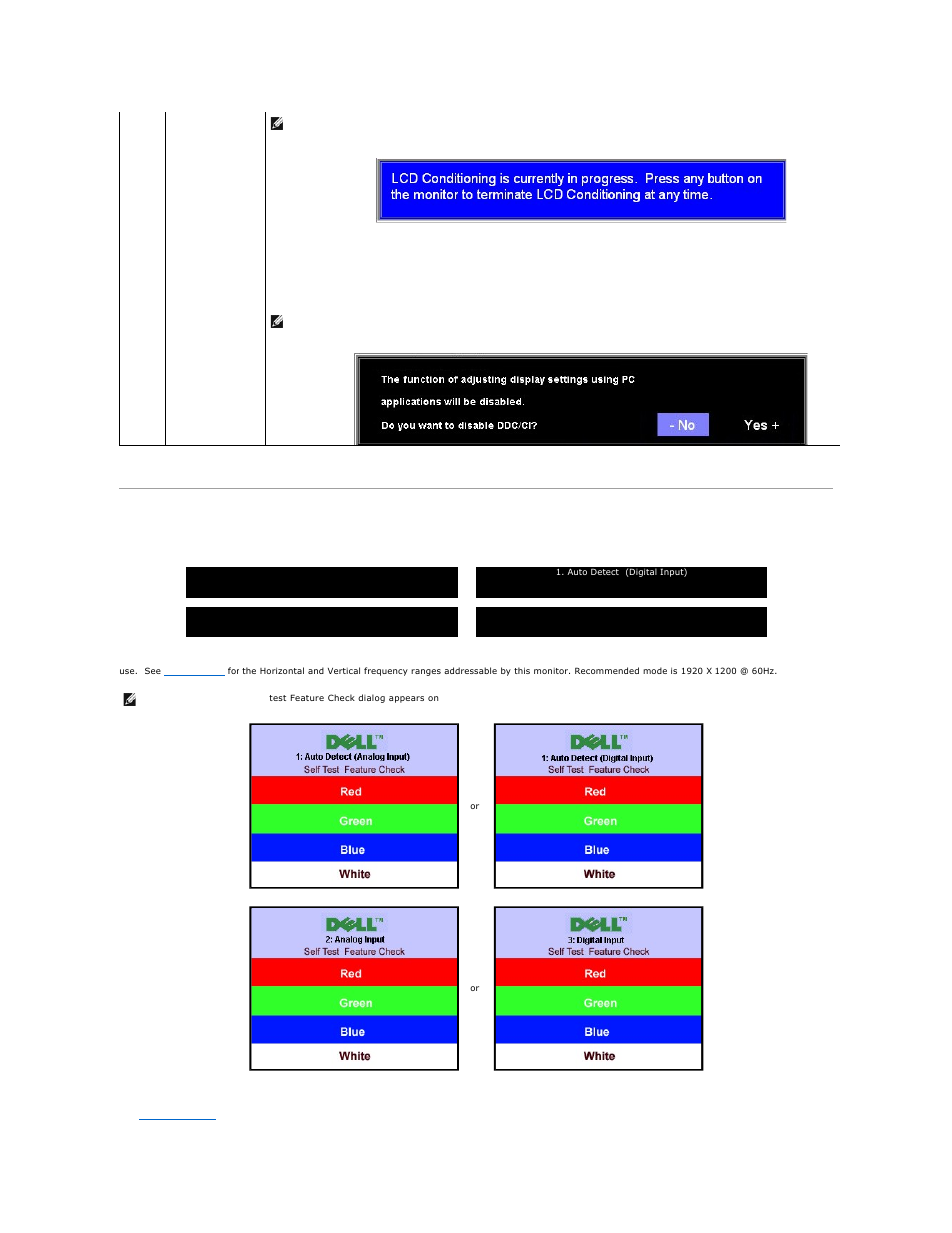 Osd warning messages | Dell E248WFP Monitor User Manual | Page 20 / 30