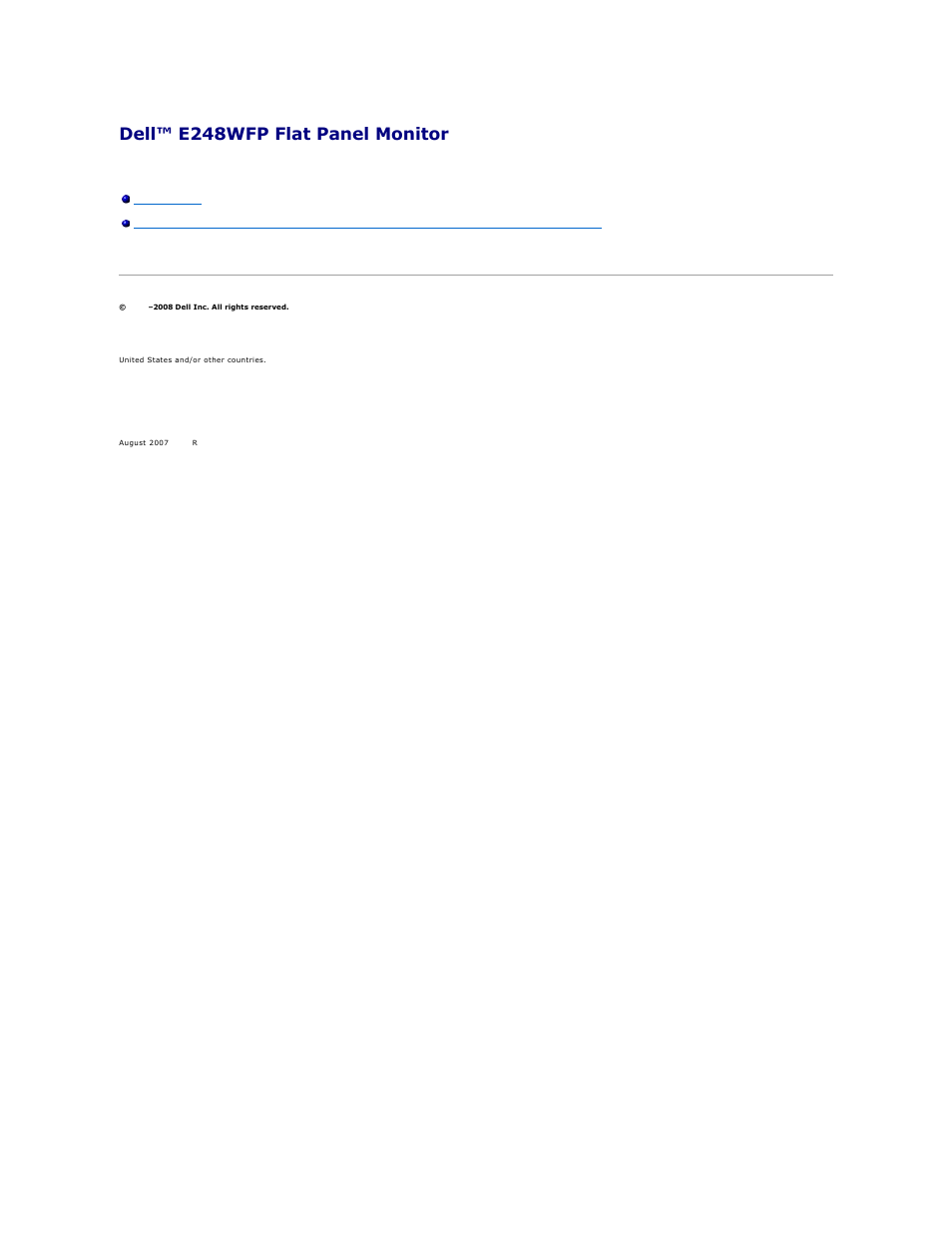 Dell™ e248wfp flat panel monitor | Dell E248WFP Monitor User Manual | Page 24 / 30